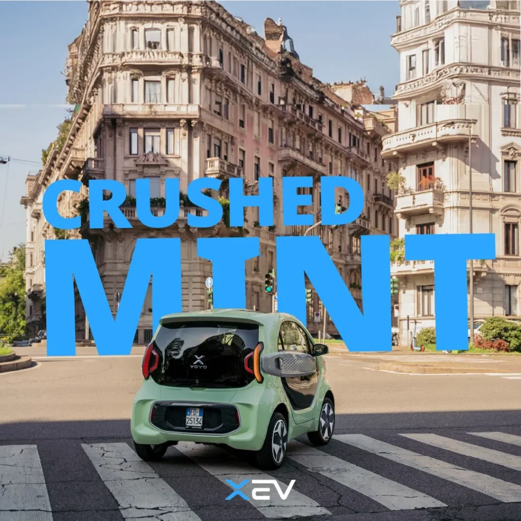 xev yoyo elettrica crushed mint da movi torino e egenova